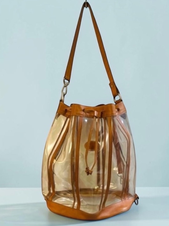 Longchamp Handbags - LONGCHAMP LEATHER PVC HUGE BUCKET BAG
